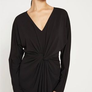 Universal Standard Plunge Neck Twist Dress Black